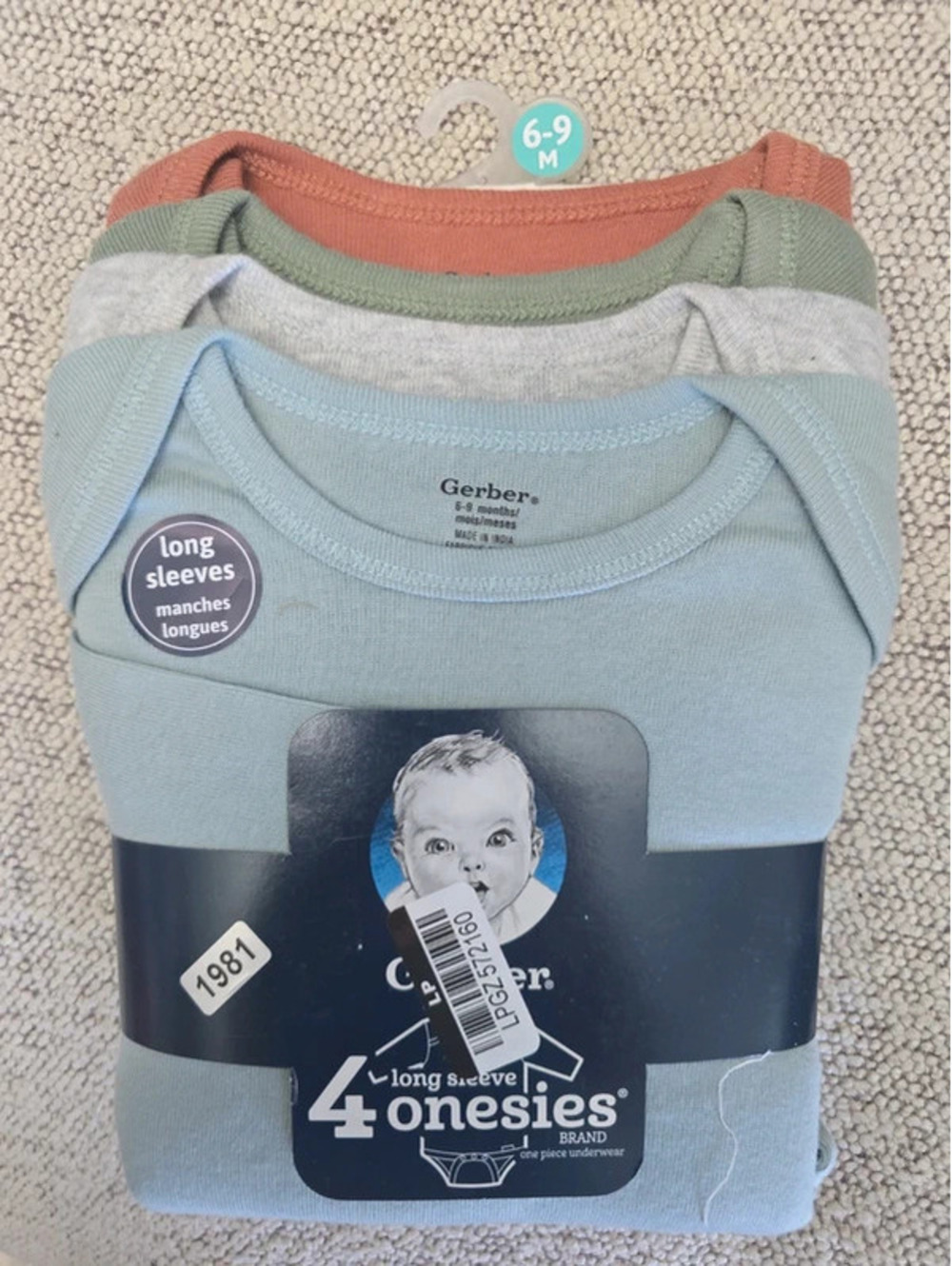6 to 9m brand new gerber body suits, item 1981 bin 23